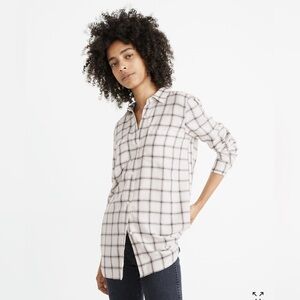 MADEWELL Classic Ex-Boyfriend Shirt in Porte Plaid SMALL